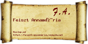 Feiszt Annamária névjegykártya