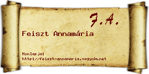 Feiszt Annamária névjegykártya